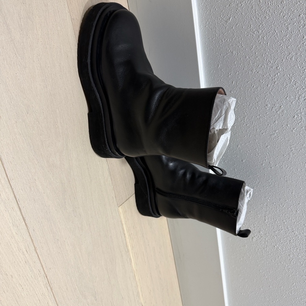 Emerson Fry Black Leather Platform Boots